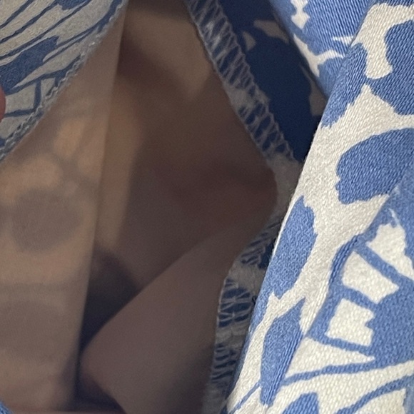 Boden Dandelion Floral Print Blue and White Crop Size 8 - Picture 5 of 9